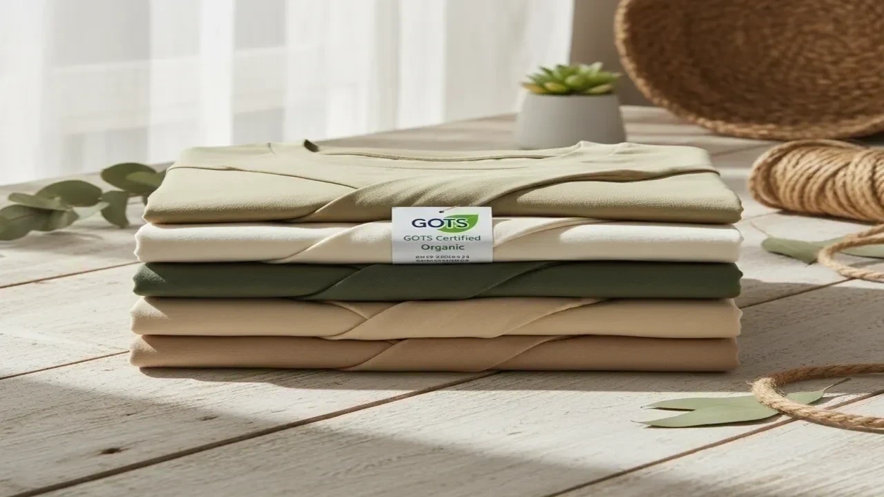 Bio-Baumwoll-T-Shirts in Erdtönen — nachhaltige Textilien