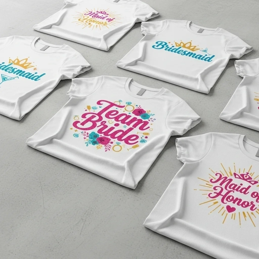 JGA-Shirts bedrucken — Team-T-Shirts mit Junggesellenabschied DTF-Druck, Siluri Regensburg